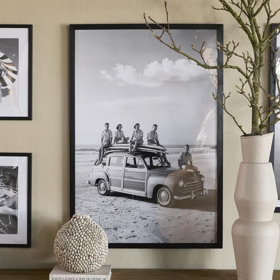 Rivièra Maison Wall Art Coastal Ride 125 x 85cm Wit Zwart