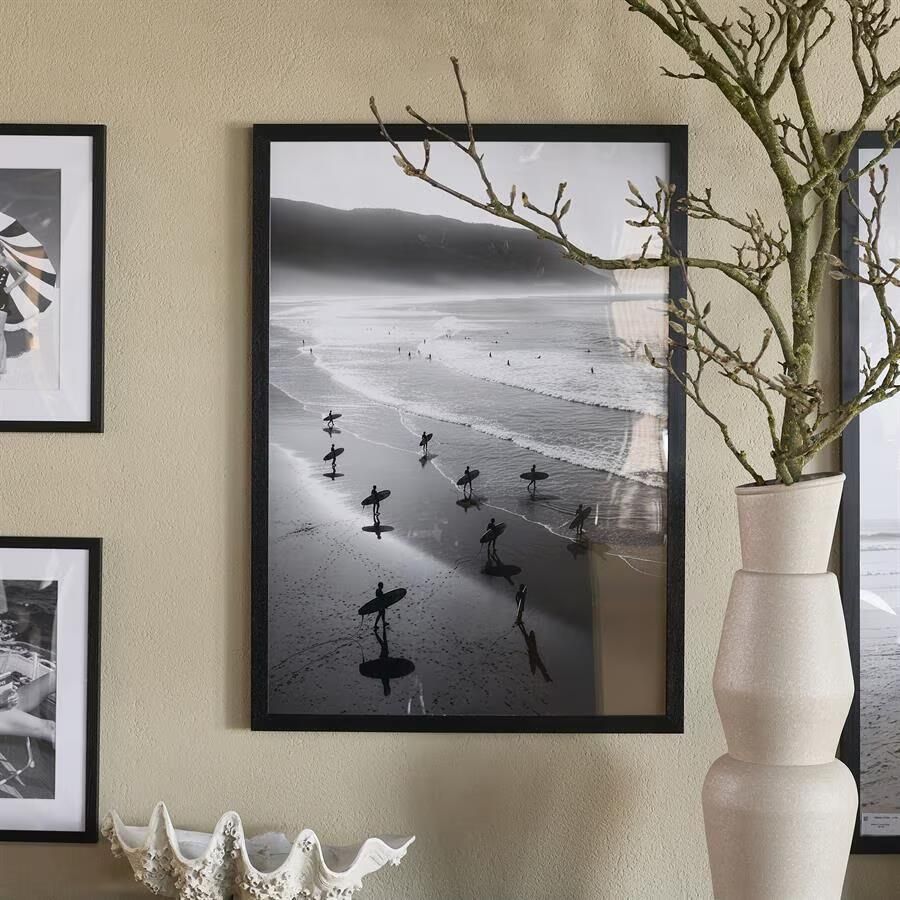 Rivièra Maison Wall Art Salt Wave 70 x 100cm Zwart wit