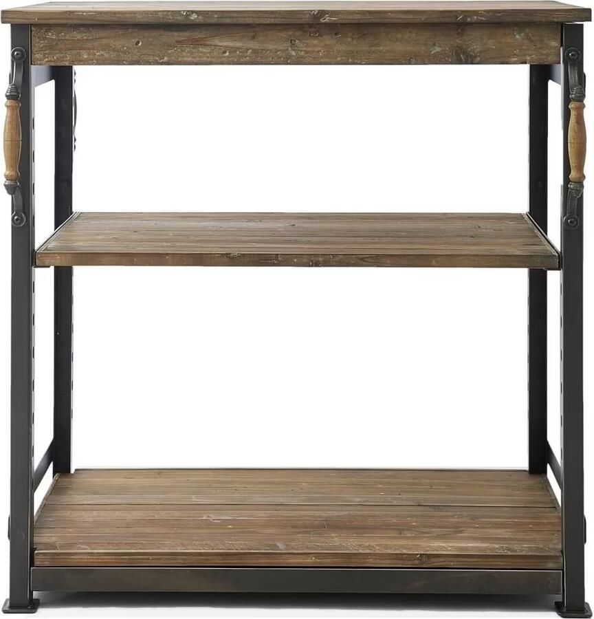 Riviera Maison Bowery Island Display 100x60x100 Reclaimed Sprucewood Iron 107.0x65.0x33.0 cm