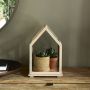 Riviera Maison Vitrine Box houten frame in vorm van huis met stolp De Saleccia glazen display box met deksel - Thumbnail 3