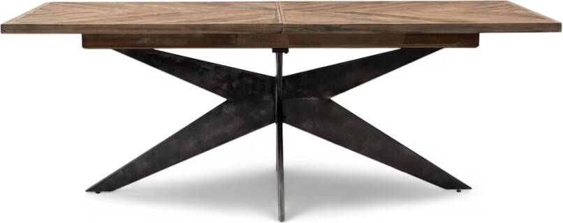 Rivièra Maison Uitschuifbare Eettafel Falcon Crest Eikenhout 220 320 x 100cm Zwart