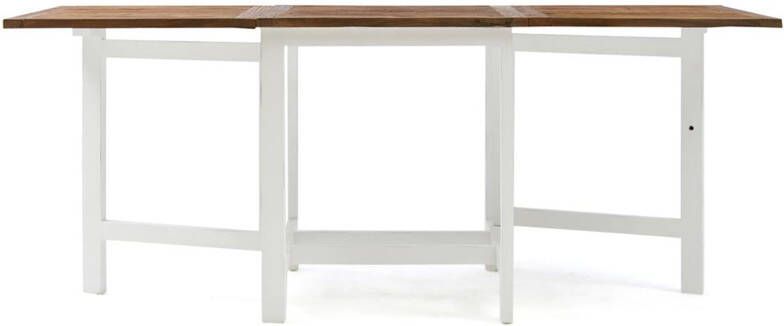 Riviera Maison Eettafel Uitschuifbaar Wooster Street Dining Table Extendable 80x70 200 cm Wit