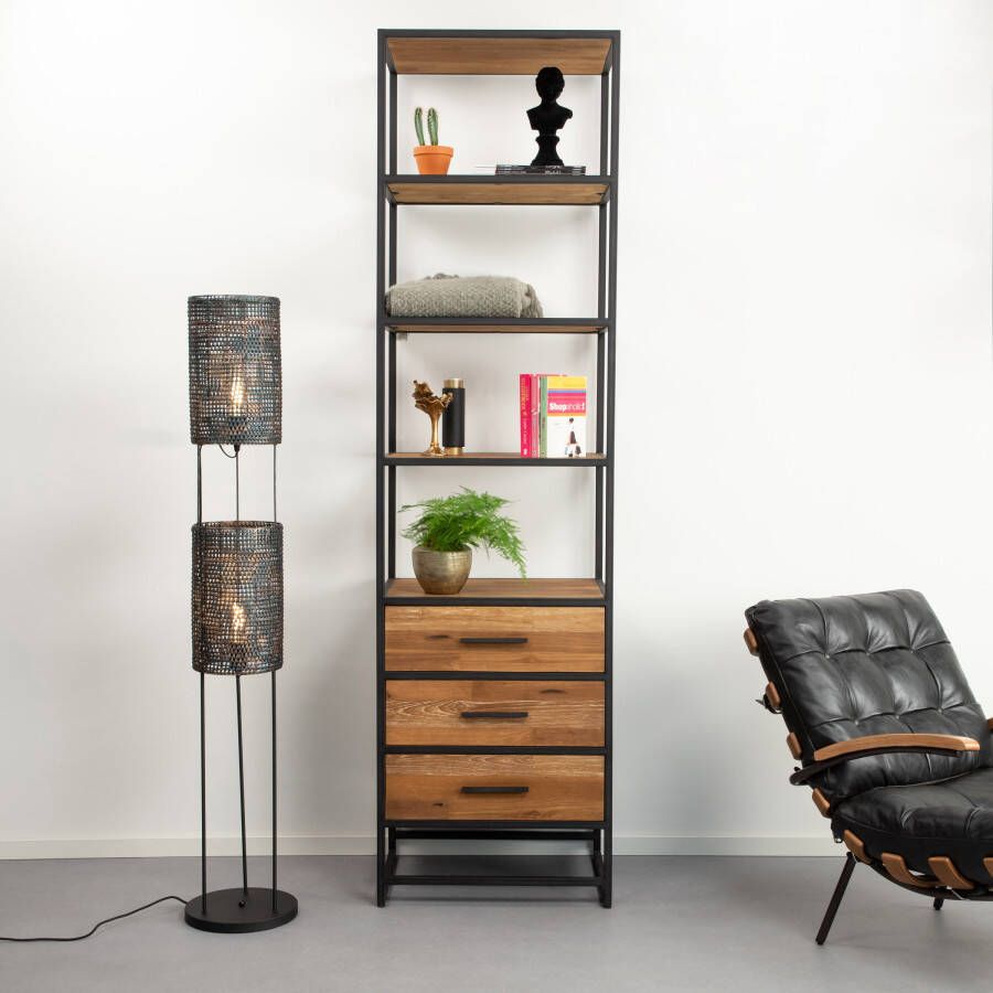 Sohome Boekenkast Manilla Teak 60 x 220cm Bruin