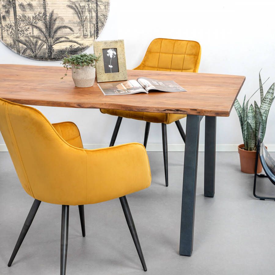 Sohome Industriele Boomstam Eettafel Judge Massief acacia naturel