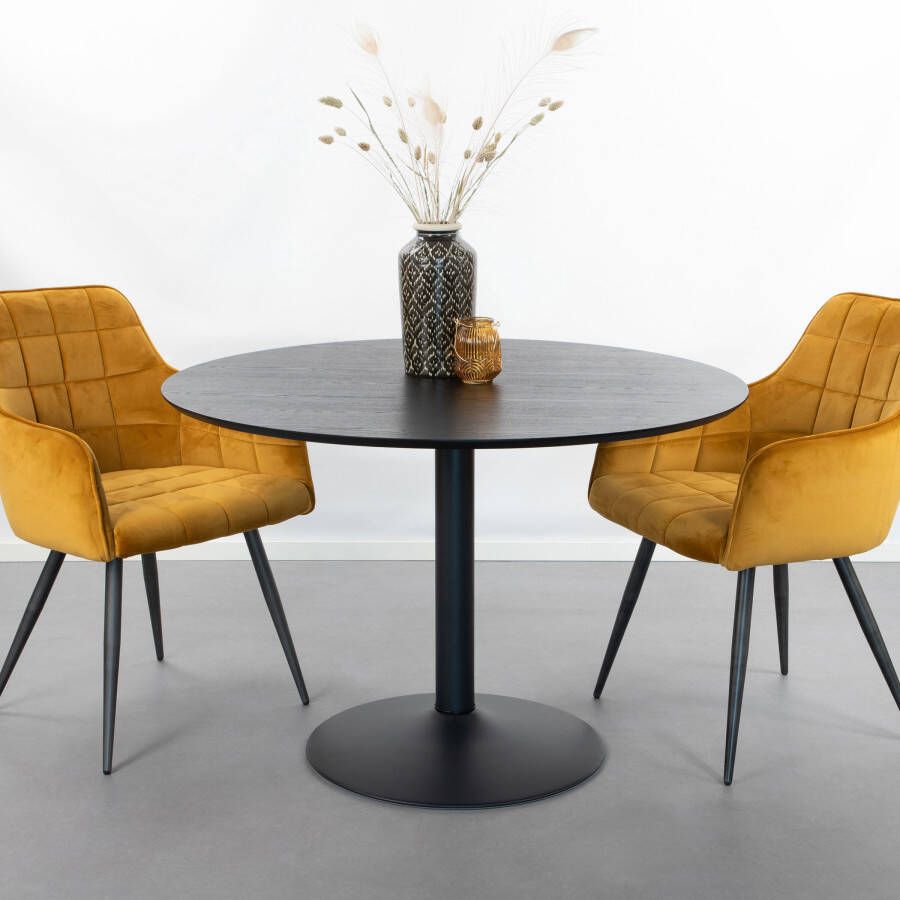 Sohome Ronde Eettafel Elsa 110cm Zwart