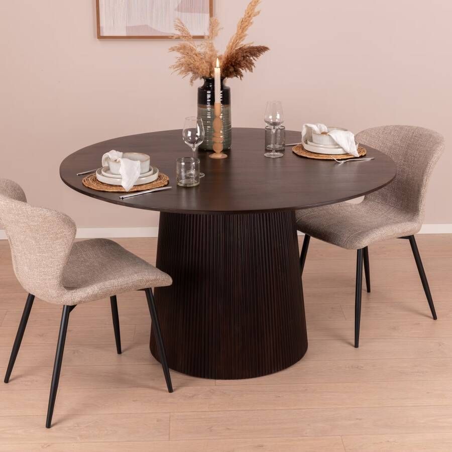 Sohome Ronde Eettafel Olav Mangohout 130cm Walnoot