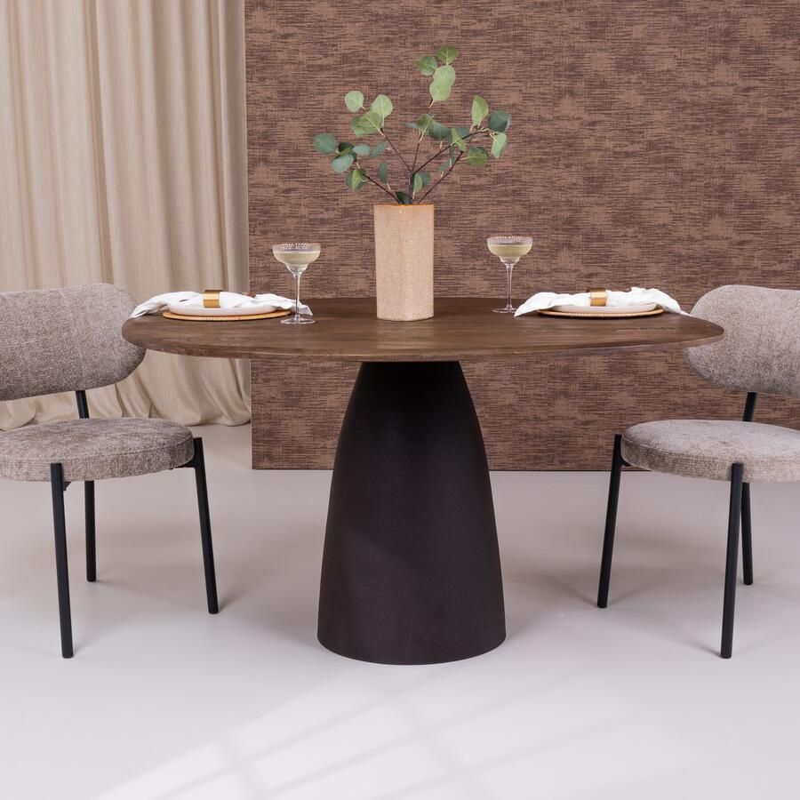 Livingfurn | Eettafel Brix Marron Espresso 140cm | Eettafels | Eettafel