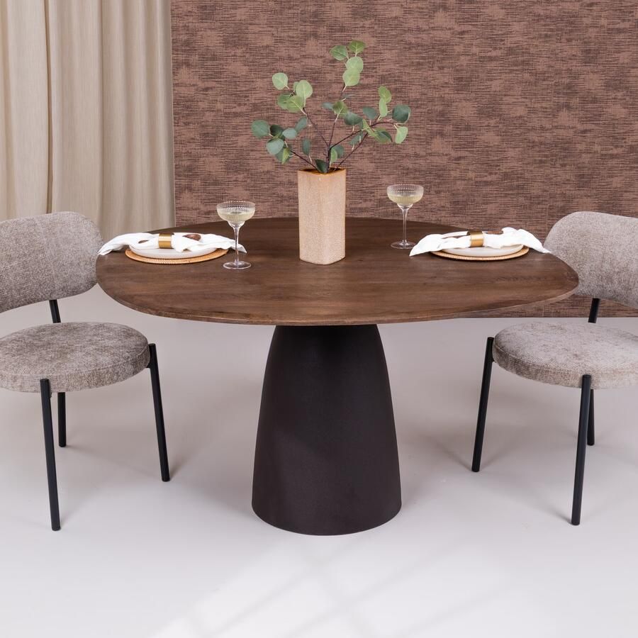 Livingfurn | Eettafel Brix Marron Espresso 140cm | Eettafels | Eettafel