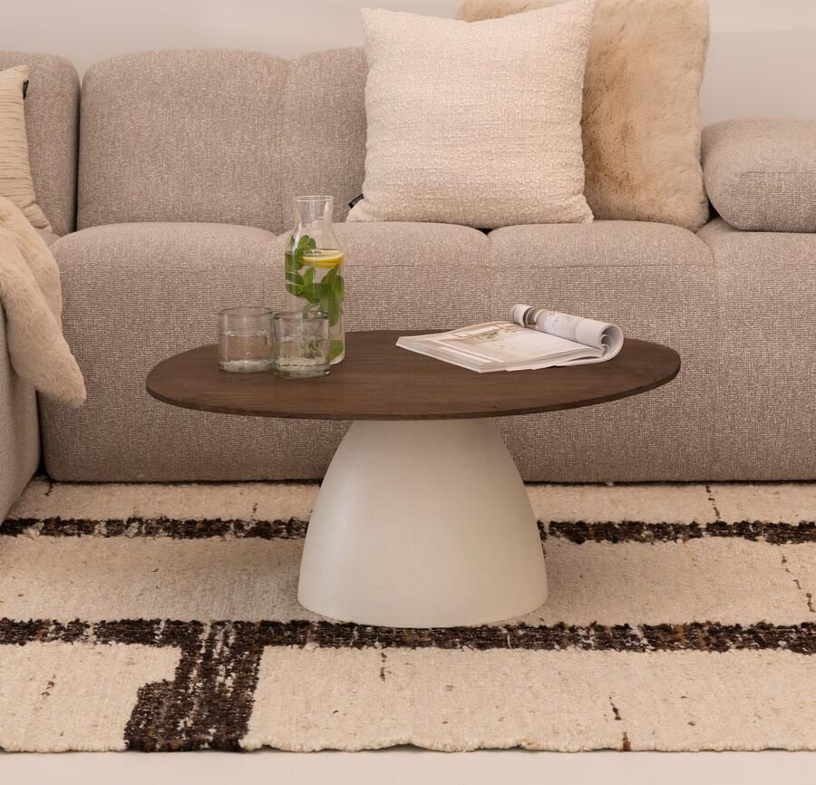 Livingfurn | Salontafel Brix Marron 86 cm | Woonkamertafels | Salontafel