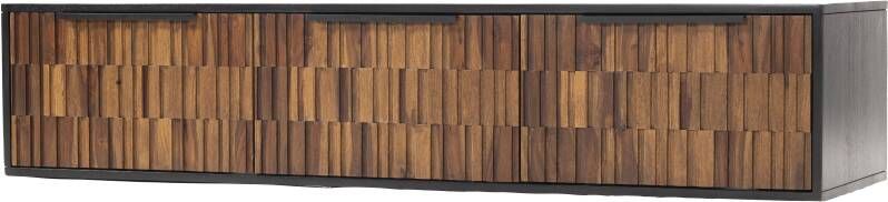 Tower Living Zwevend TV-meubel Dimaro Sheesham- en mangohout 145cm Bruin