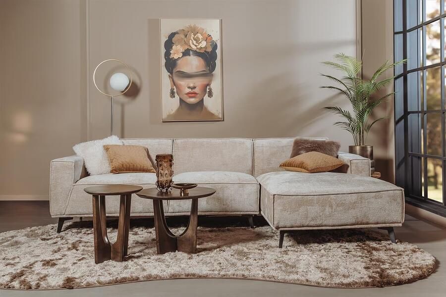 Tower Living 2 5-zits Loungebank Leeds Rechts 280cm Beige