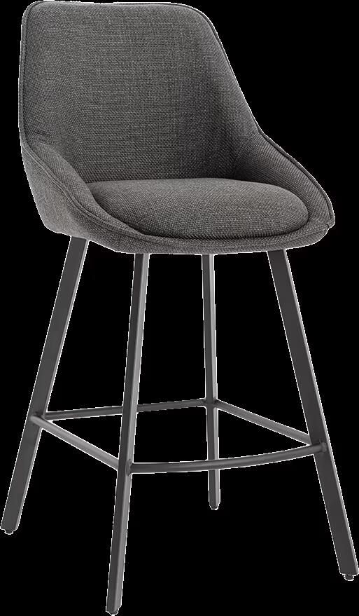 Tower Living Barkruk Borgo Geweven stof Antraciet