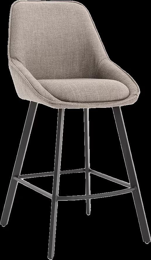 Tower Living Barkruk Borgo Geweven stof Beige Grijs