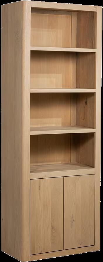 Tower Living Boekenkast Tenna Mangohout 220 x 80cm Naturel