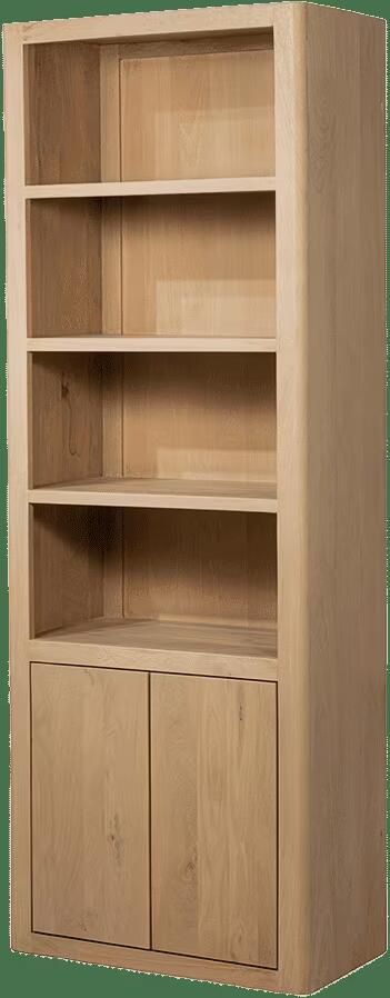 Tower Living Boekenkast Tenna Mangohout 220 x 80cm Naturel
