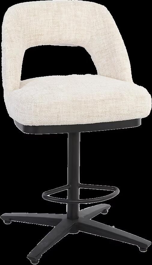 Tower Living Draaibare Barkruk Caldes Geweven stof Off White (zithoogte 68cm)