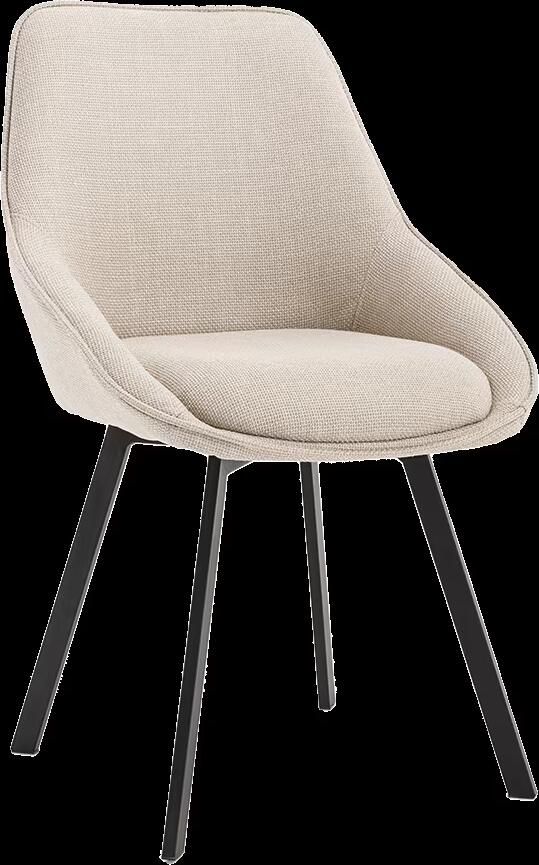 Tower Living Draaibare Eetkamerstoel Borgo Geweven stof Beige