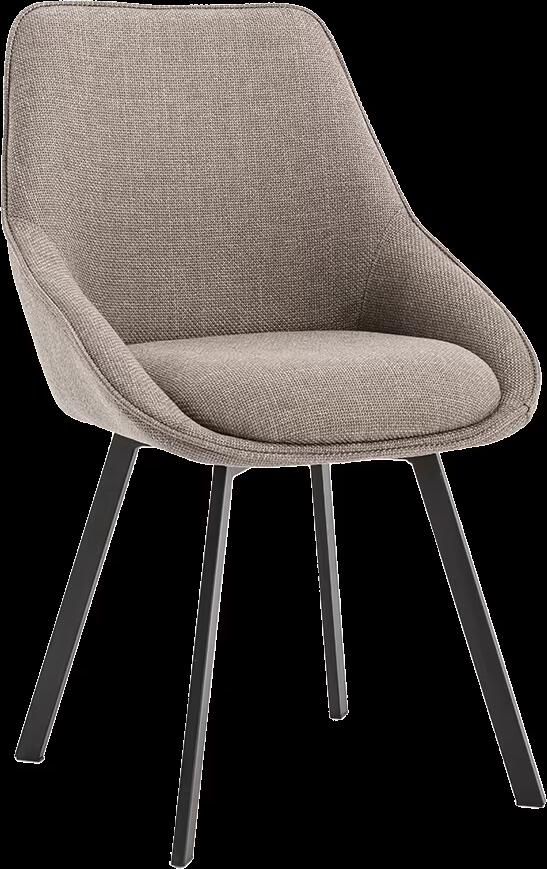 Tower Living Draaibare Eetkamerstoel Borgo Geweven stof Beige Grijs