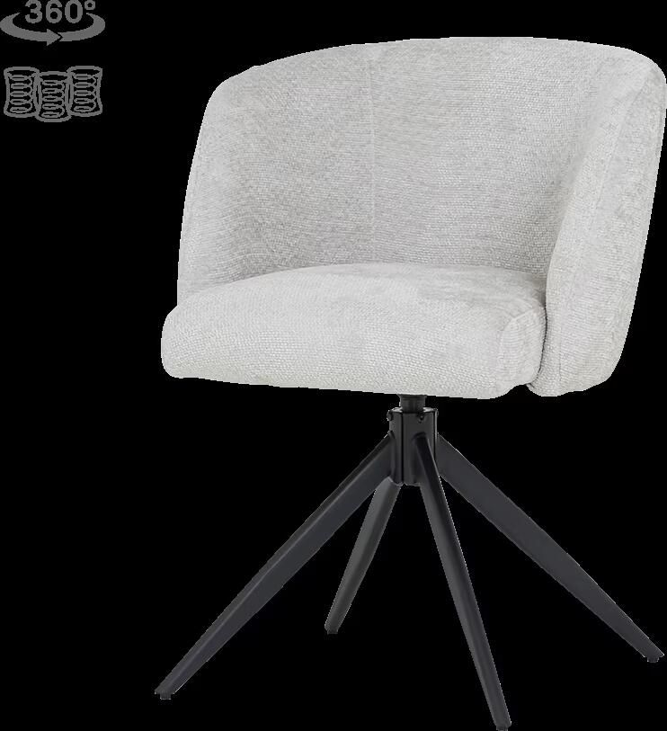 Tower Living Draaibare Eetkamerstoel Cuvio Geweven stof Shell