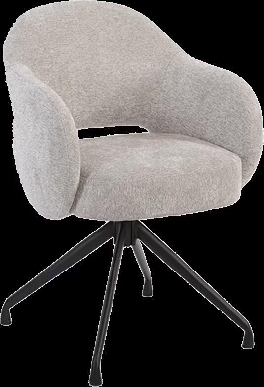 Tower Living Draaibare Eetkamerstoel Porto Geweven stof Beige