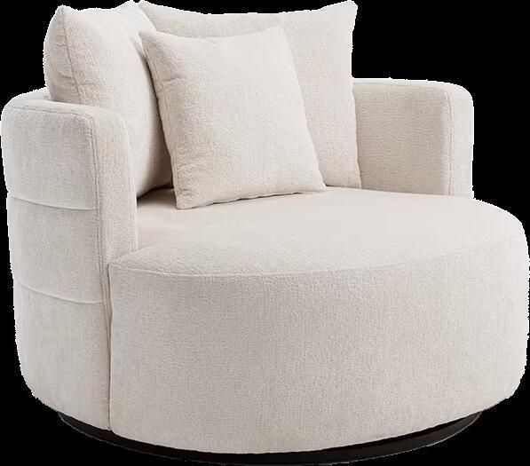 Tower Living Draaifauteuil Bolza Geweven stof Ivory