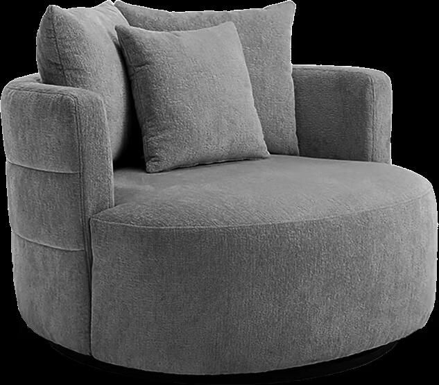 Tower Living Draaifauteuil Bolza Geweven stof Stone