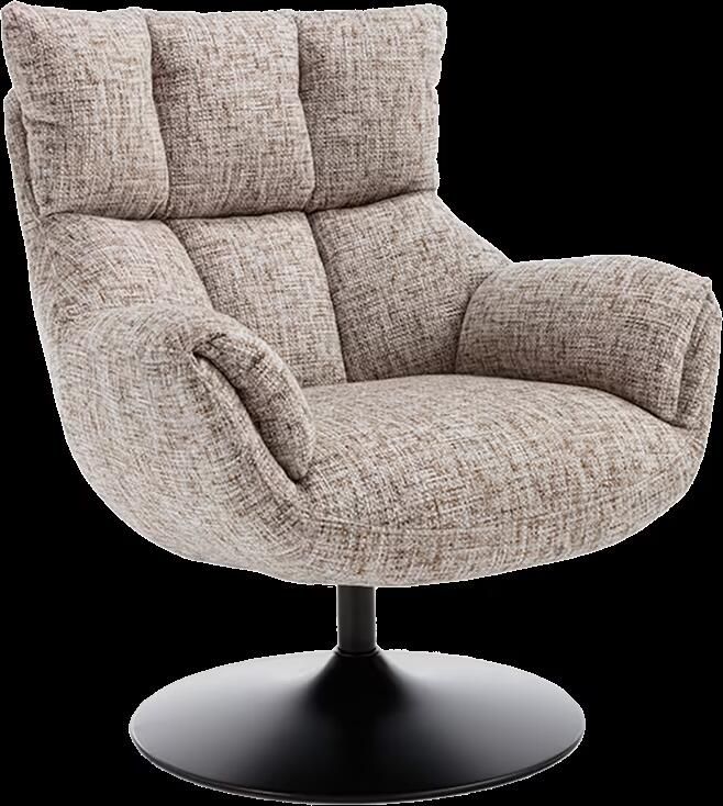 Tower Living Draaifauteuil Force Bouclé Beige Bruin