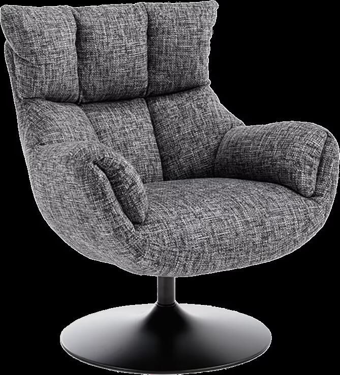 Tower Living Draaifauteuil Force Bouclé Donkergrijs