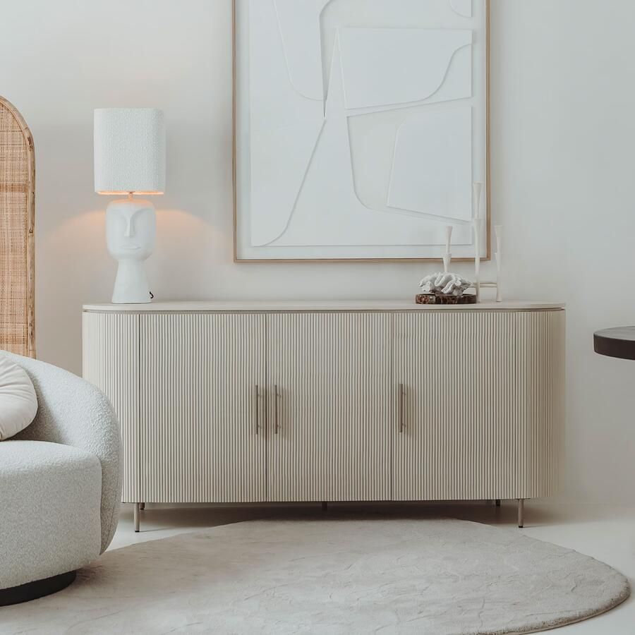 Tower Living Dressoir Corbetta Minerale cement finish 180cm Beige