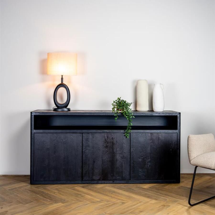 Tower Living Dressoir Tenna Mangohout 180cm Zwart