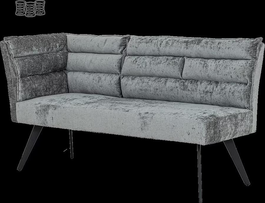 Tower Living Eetkamerbank Rosora Hoek Links 160cm Grijs