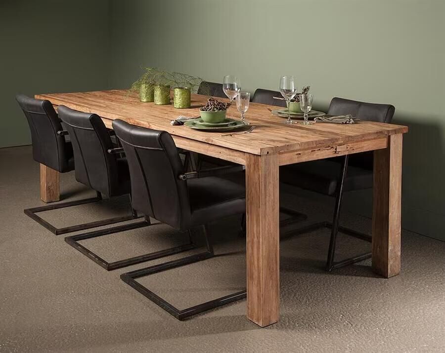 Tower Living Eettafel Lorenzo Driftwood teak 240 x 100cm Bruin