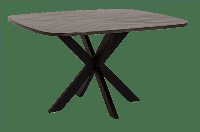 Tower Living Eettafel Silvi Mangohout 130 x 130cm Zwart Ovaal