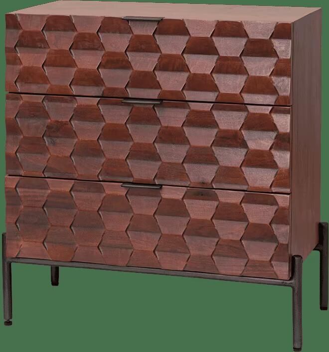 Tower Living Ladekast Paola Mangohout 80 x 75cm Bruin