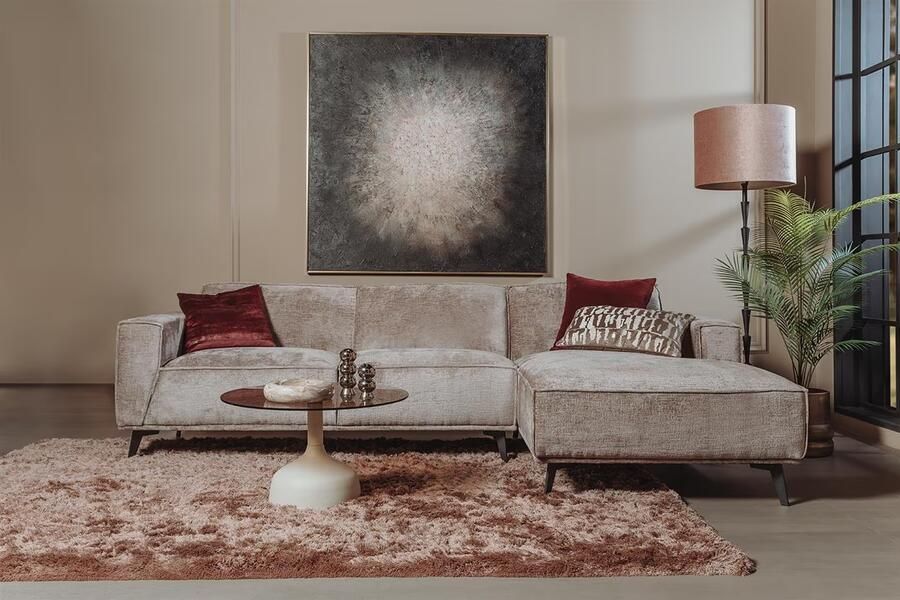 Tower Living Loungebank Leeds Rechts 280cm Touch-stof Taupe