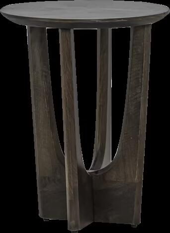 Tower Living Ronde Bijzettafel Fermo Mangohout 40cm Bruin