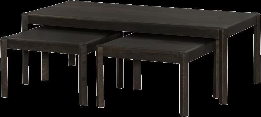 Tower Living Salontafel Amalfi Eiken Set van 3 stuks Basalt