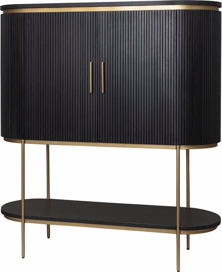 Tower Living Wijnkast Rivello Mangohout 150 x 135cm Zwart