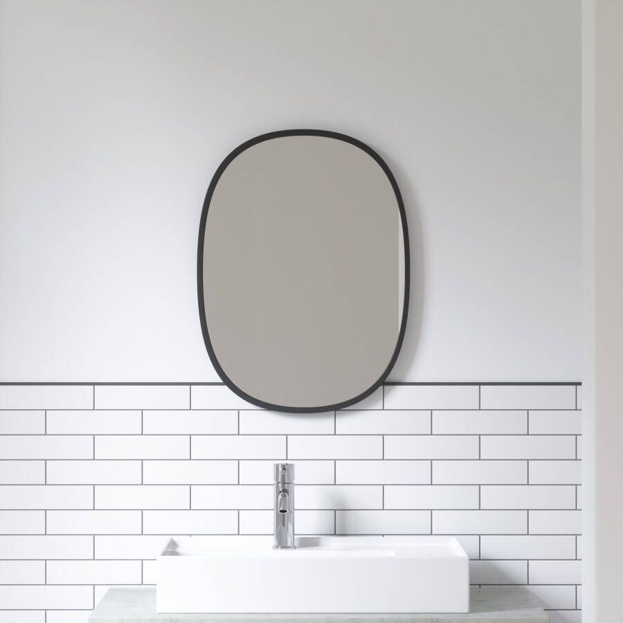 Umbra Ovale Spiegel Hub 61 x 46cm Zwart Ovaal