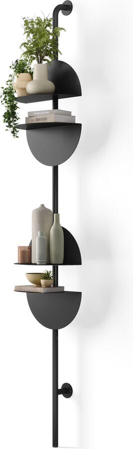 Umbra Wandrek Solis Met 4 planken Zwart