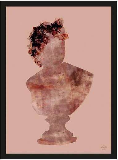 Urban Cotton Artprint Eroded Roman Sculpture 30 x 40cm Meerkleurig