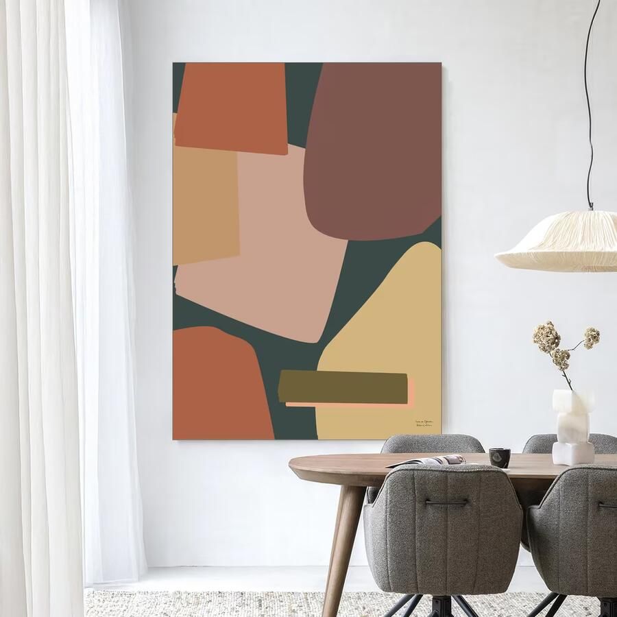 Urban Cotton Wandkleed Nuance 80 x 110cm in Frame black