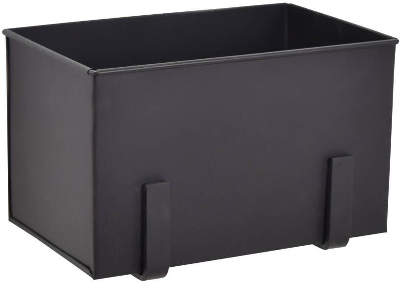 LOFT42 Flora Wand Plantenbak Small Opbergbak Metaal Mat Zwart