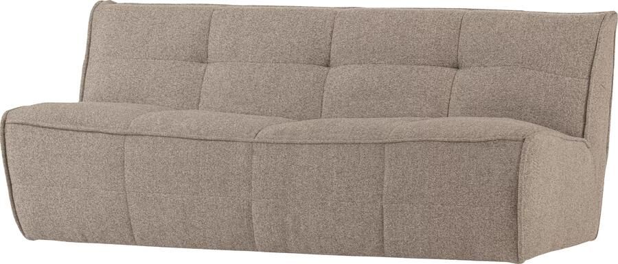 Vtwonen 3-zits Bank Cluster Bouclé 204cm Khaki bruin