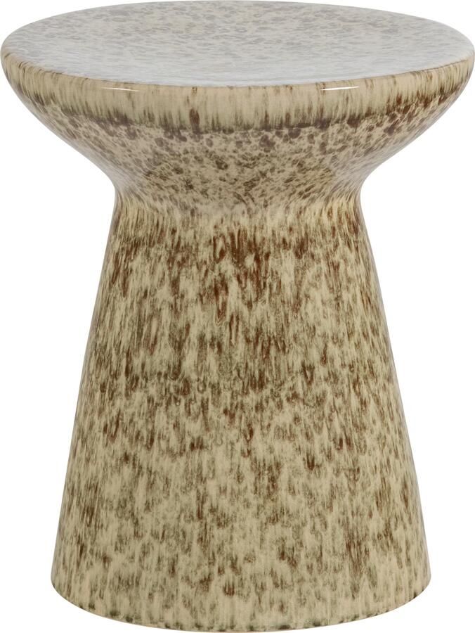 Vtwonen Ronde Bijzettafel Fleck Keramiek Lichtbruin