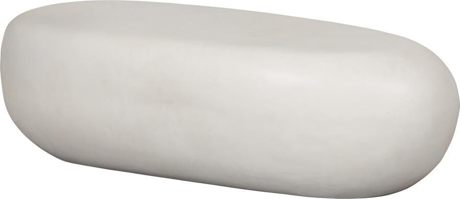 Vtwonen | Pebble salontafel betonlook wit 28x100x43cm | Woonkamertafels | Salontafel