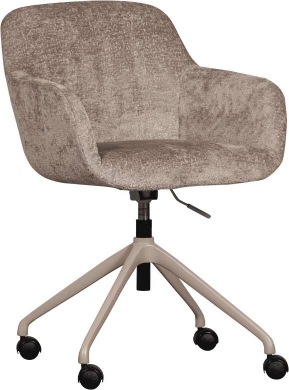 Woood Morros Bureaustoel Polyester Taupe 88x57x60