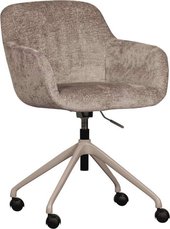 WOOOD Bureaustoel Morros Chenille Taupe
