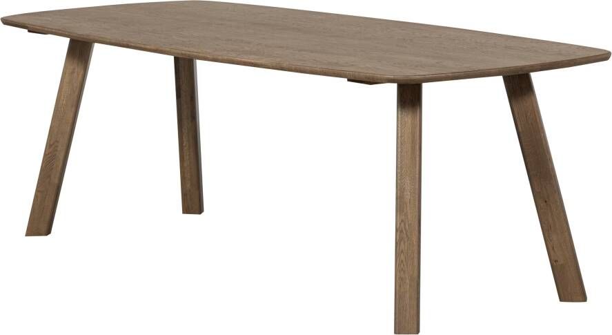 WOOOD Deens Ovale Eettafel Tablo Eikenhout 220 x 100cm Cashmere Bruin