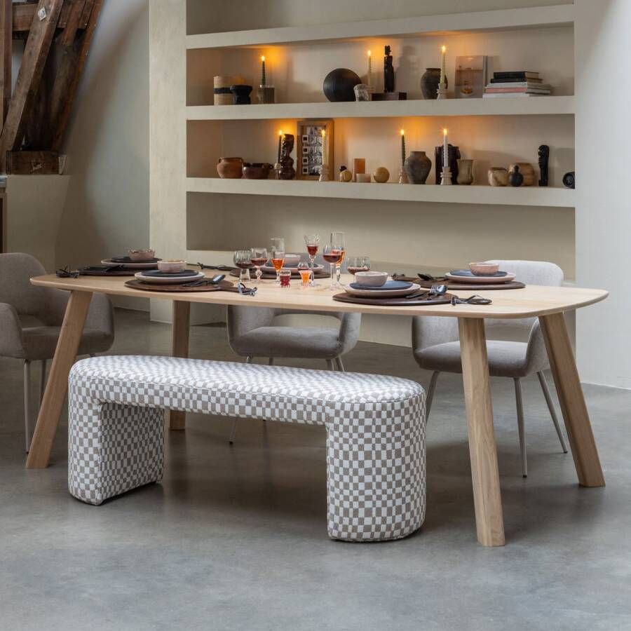 WOOOD Deens Ovale Eettafel Tablo Eikenhout Transparant Ovaal